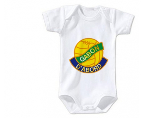 Body bebé Gabón selección nacional de fútbol talla 3/6 meses mangas cortas