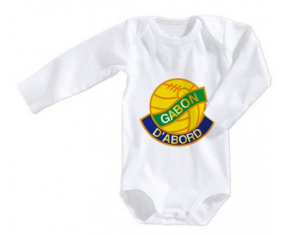 Body bebé Gabón selección nacional de fútbol talla 3/6 meses mangas largas