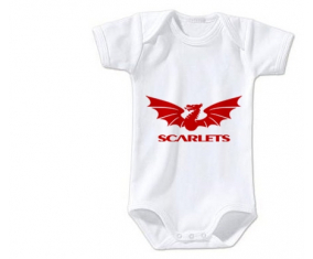Body bebé Llanelli Scarlets talla 3/6 meses mangas cortas