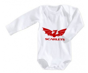 Body bebé Llanelli Scarlets talla 3/6 meses mangas largas
