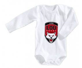 Body bebé Lyon LOU Rugby talla 3/6 meses mangas largas