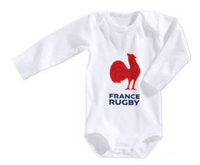 Body bebé France Rugby XV talla 3/6 meses mangas largas