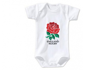 Body bebé England Rugby XV talla 3/6 meses mangas cortas