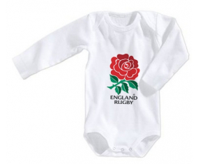 Body bebé Inglaterra Rugby XV talla 3/6 meses mangas largas