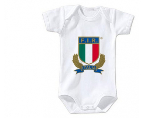 Body bebé Italia Rugby XV talla 3/6 meses mangas cortas