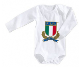 Body bebé Italia Rugby XV talla 3/6 meses mangas largas