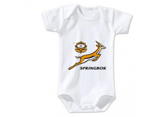 Body bebé Sudáfrica Rugby XV talla 3/6 meses mangas cortas