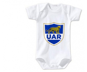 Body bebé Argentina Rugby XV talla 3/6 meses mangas cortas