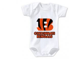 Body bebé Cincinnati Bengals talla 3/6 meses mangas cortas