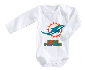 Body bebé Miami Dolphins talla 3/6 meses mangas largas
