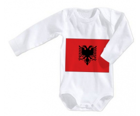 Body bandera del bebé Albania tamaño 3/6 meses mangas largas