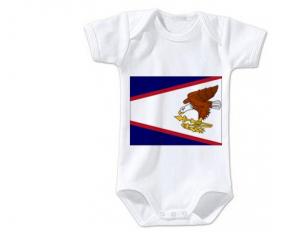 Body bandera bebé Samoa Americana Talla 3/6 meses Mangas cortas