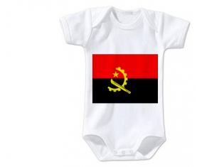 Body bebé Angola Bandera talla 3/6 meses mangas cortas