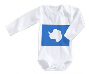 Body bandera del bebé antártica tamaño 3/6 meses mangas largas
