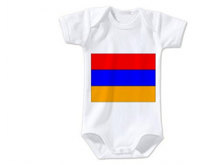 Body bandera bebé Armenia tamaño 3/6 meses mangas cortas