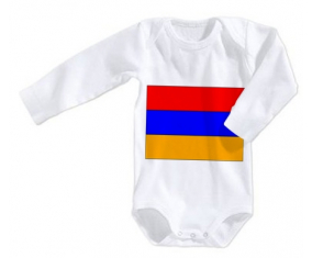 Body bandera bebé Armenia tamaño 3/6 meses mangas largas