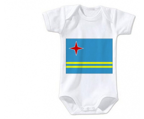 Body bebé Aruba Bandera talla 3/6 meses mangas cortas