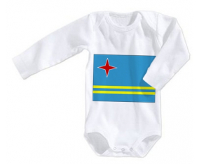 Body bebé Aruba Bandera talla 3/6 meses mangas largas