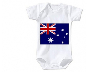 Body Baby Flag Australia Talla 3/6 Meses Mangas Cortas