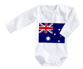 Body Baby Flag Australia Tamaño 3/6 Meses Mangas Largas