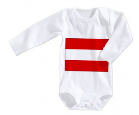 Body bandera del bebé Austria tamaño 3/6 meses mangas largas