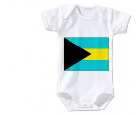 Body bebé Bandera Bahamas talla 3/6 meses mangas cortas