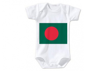 Body bandera del bebé Bangladesh tamaño 3/6 meses mangas cortas