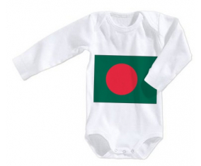 Body bandera del bebé Bangladesh tamaño 3/6 meses mangas largas