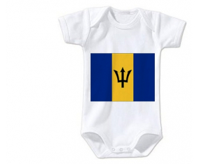 Body bebé Bandera Barbados talla 3/6 meses mangas cortas