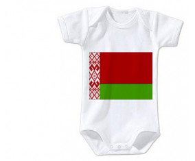 Body bandera del bebé Bielorrusia tamaño 3/6 meses mangas cortas