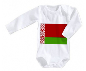 Body bandera del bebé Bielorrusia tamaño 3/6 meses mangas largas