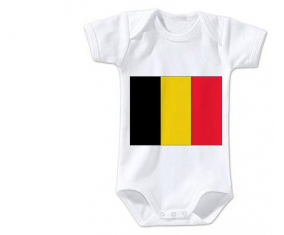 Body bandera del bebé Bélgica tamaño 3/6 meses mangas cortas