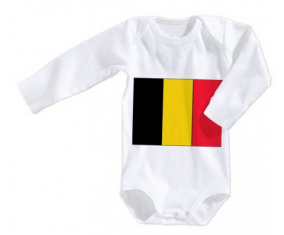 Body bebé Bandera Bélgica talla 3/6 meses mangas largas