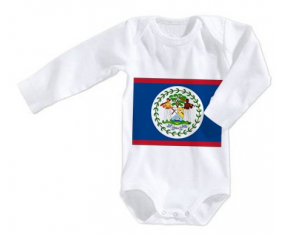 Body bandera bebé Belice Tamaño 3/6 meses Mangas largas