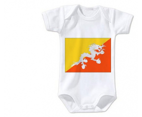 Body bebé Bhutan Flag talla 3/6 meses mangas cortas