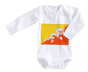 Body bebé Bhutan Flag talla 3/6 meses mangas largas