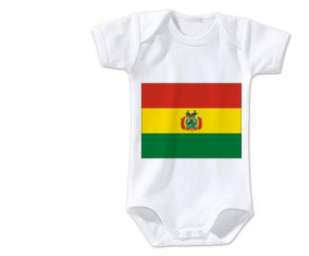 Body Bandera del Bebé Bolivia Talla 3/6 Meses Mangas Cortas