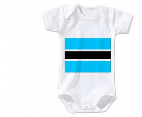 Body bandera del bebé Bostwana talla 3/6 meses mangas cortas