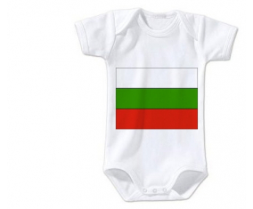 Body bandera del bebé Bulgaria tamaño 3/6 meses mangas cortas