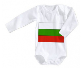 Body bandera del bebé Bulgaria tamaño 3/6 meses mangas largas