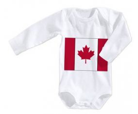 Body Baby Flag Canadá Tamaño 3/6 Meses Mangas Largas