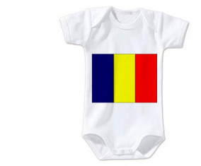 Body bandera del bebé Chad tamaño 3/6 meses mangas cortas