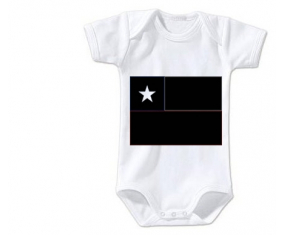 Body Bandera del Bebé Chile Tamaño 3/6 Meses Mangas Cortas