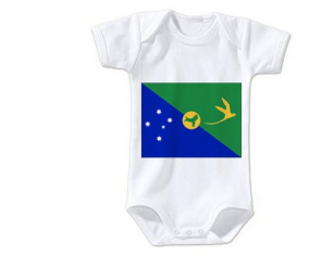 Body Baby Flag Isla de Navidad talla 3/6 meses mangas cortas