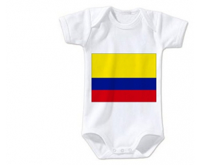 Body Bandera del Bebé Colombia Talla 3/6 Meses Mangas Cortas