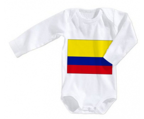 Body Bandera del Bebé Colombia Tamaño 3/6 Meses Mangas Largas