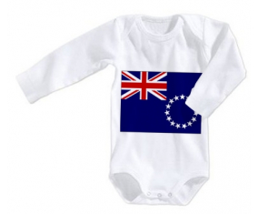 Body bandera del bebé Las islas cook tamaño 3/6 meses mangas largas