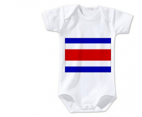 Body bandera del bebé Costa Rica talla 3/6 meses mangas cortas