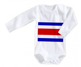 Body bandera del bebé Costa Rica talla 3/6 meses mangas largas