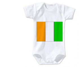 Body Baby Flag Costa de Marfil talla 3/6 meses mangas cortas